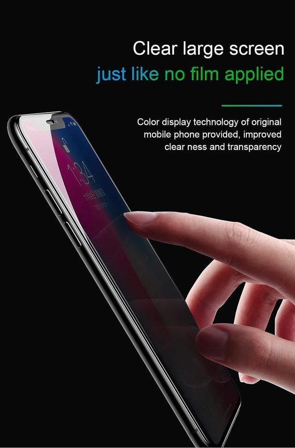 Planet Gates Baseus Privacy Protection Screen Protector For iPhone X 10 3D Full Coverage Anti Spy Tempered Glass Protective Glass For iPhoneX
