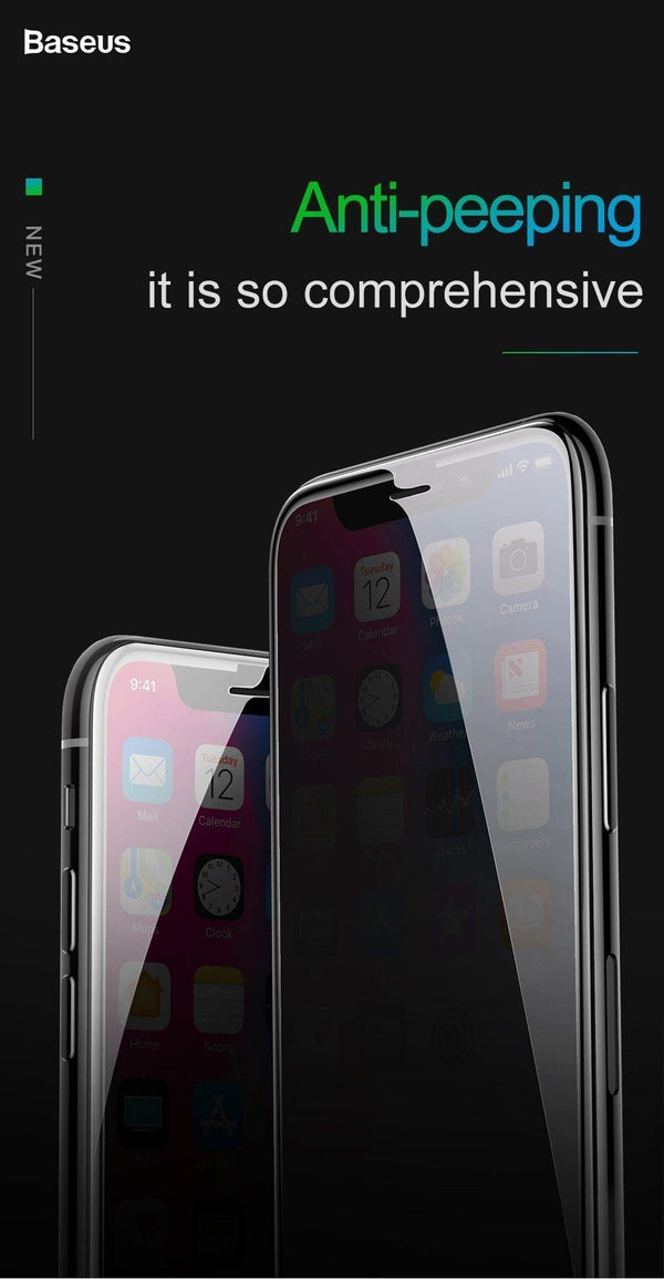 Planet Gates Baseus Privacy Protection Screen Protector For iPhone X 10 3D Full Coverage Anti Spy Tempered Glass Protective Glass For iPhoneX