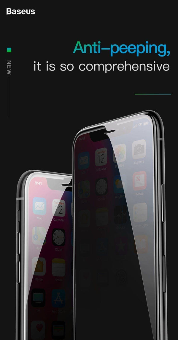 Planet Gates Baseus Privacy Protection Screen Protector For iPhone Xs Max XR Anti-peeping Protective Tempered Glass Film Cover For iPhoneXs