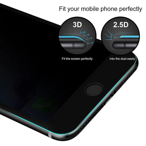 Planet Gates Baseus Privacy Screen Protector For iPhone 8 7 Plus Anti Spy Tempered Glass 3D 9H Protective Glass Soft Edge Anti Peeping Film