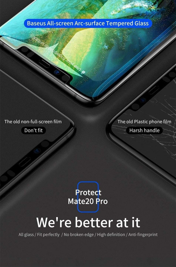Planet Gates Baseus Protective Glass For Huawei Mate 20 20 Pro Screen Protector 3D Surface Full Coverage Tempered Glass For Huawei Mate 20