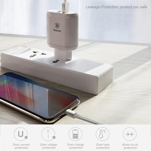Planet Gates Baseus QC 3.0 Dual USB Charger Adapter EU Plug Travel Wall Quick Charge Charger For iPhone Samsung Xiaomi Mobile Phone Charger