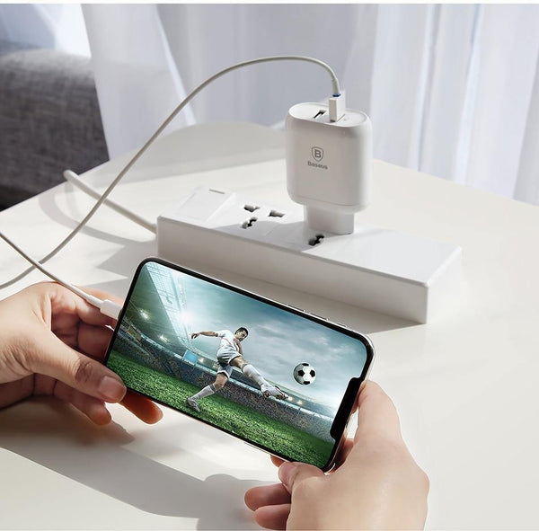 Planet Gates Baseus QC 3.0 Dual USB Charger Adapter EU Plug Travel Wall Quick Charge Charger For iPhone Samsung Xiaomi Mobile Phone Charger