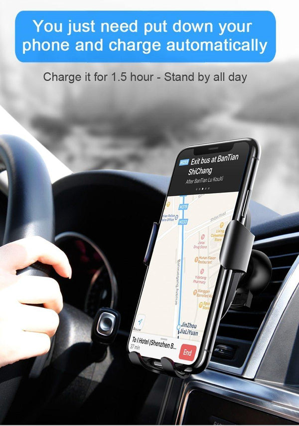 Planet Gates Baseus Qi Car Wireless Charger For iPhone 8 X XS Max XR Samsung Mobile Phone Charger 10W Fast Wireless Car Charging Mount Holder