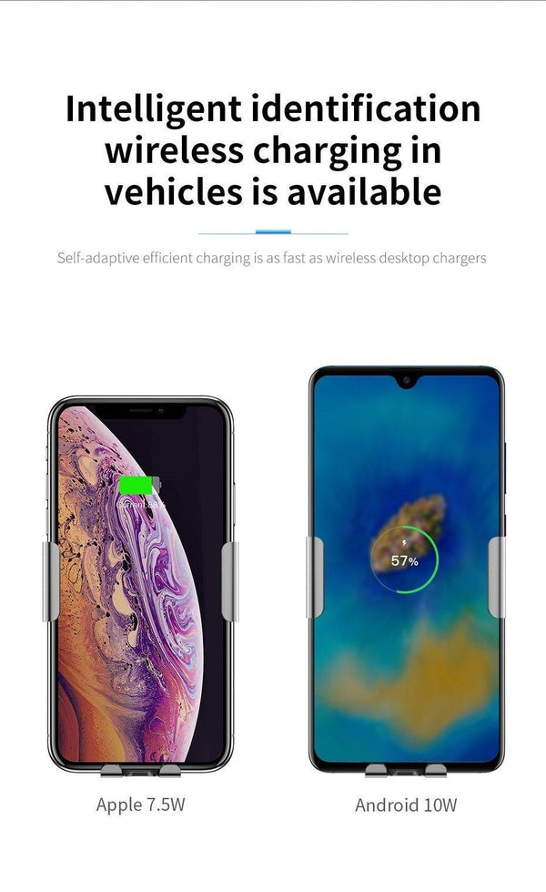 Planet Gates Baseus Qi Car Wireless Charger for iPhone Mobile Phone Charger Infrared Induction Fast Wireless Charging Car Phone Holder Stand