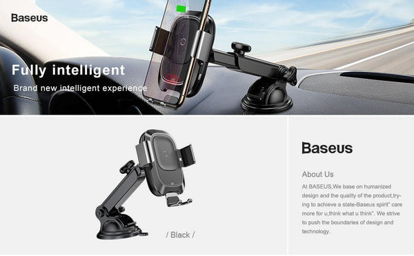 Planet Gates Baseus Qi Car Wireless Charger for iPhone Mobile Phone Charger Infrared Induction Fast Wireless Charging Car Phone Holder Stand