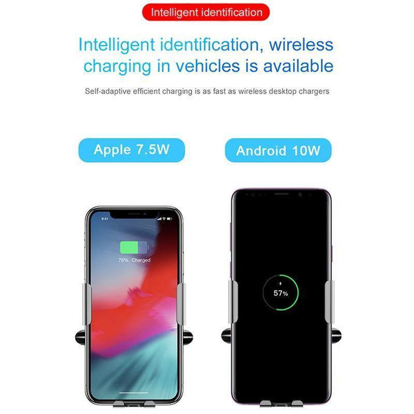 Planet Gates Baseus Qi Car Wireless Charger for iPhone Mobile Phone Charger Infrared Induction Fast Wireless Charging Car Phone Holder Stand