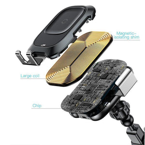 Planet Gates Baseus Qi Car Wireless Charger for iPhone Mobile Phone Charger Infrared Induction Fast Wireless Charging Car Phone Holder Stand