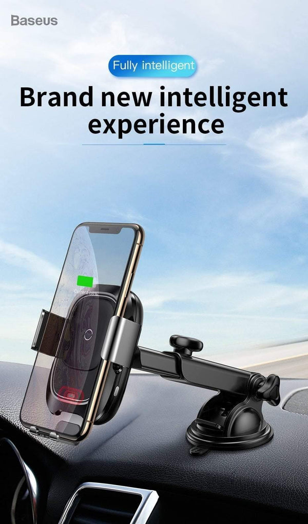 Planet Gates Baseus Qi Car Wireless Charger for iPhone Mobile Phone Charger Infrared Induction Fast Wireless Charging Car Phone Holder Stand