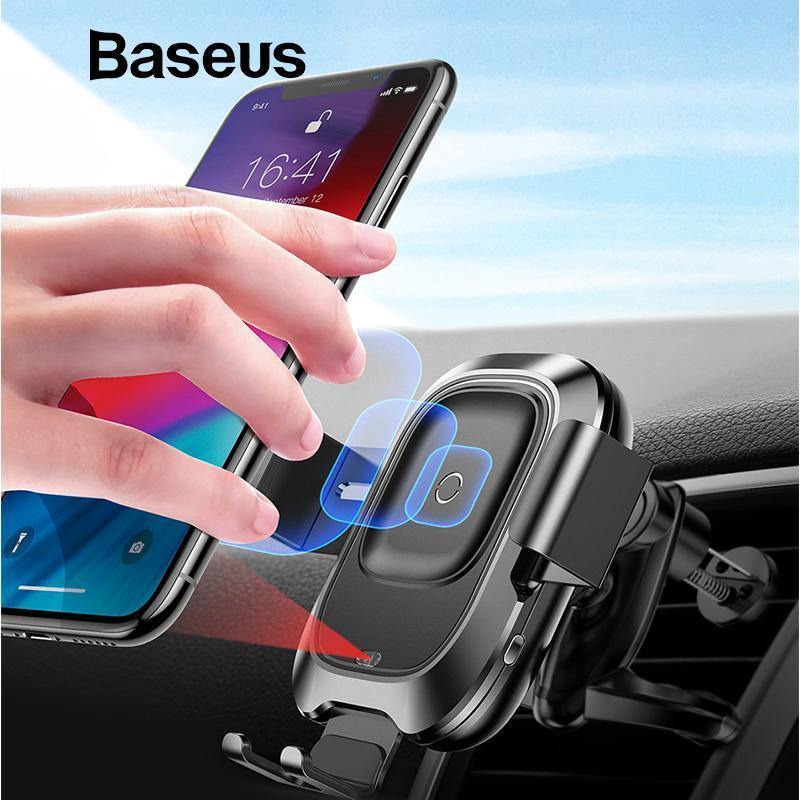 Planet Gates Baseus Qi Car Wireless Charger For iPhone X XS Max Samsung Intelligent Infrared Sensor Fast Wireless Charging Car Phone Charger