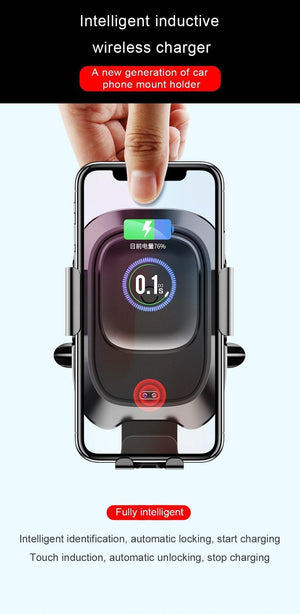 Planet Gates Baseus Qi Car Wireless Charger For iPhone X XS Max Samsung Intelligent Infrared Sensor Fast Wireless Charging Car Phone Charger