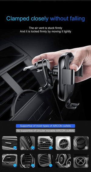 Planet Gates Baseus Qi Car Wireless Charger For iPhone X XS Max Samsung Intelligent Infrared Sensor Fast Wireless Charging Car Phone Charger