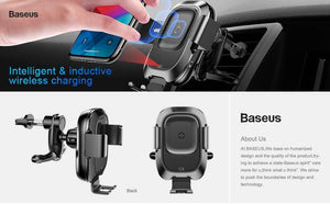 Planet Gates Baseus Qi Car Wireless Charger For iPhone X XS Max Samsung Intelligent Infrared Sensor Fast Wireless Charging Car Phone Charger
