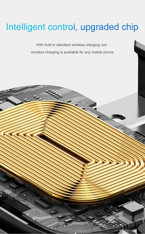 Planet Gates Baseus Qi Car Wireless Charger For iPhone X XS Max Samsung Intelligent Infrared Sensor Fast Wireless Charging Car Phone Charger