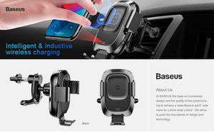 Planet Gates Baseus Qi Car Wireless Charger For iPhone Xs Max XR X Samsung Intelligent Infrared Sensor Fast Wirless Charging Car Phone Holder