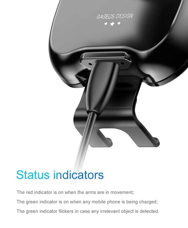 Planet Gates Baseus Qi Car Wireless Charger For iPhone Xs Max XR X Samsung Intelligent Infrared Sensor Fast Wirless Charging Car Phone Holder