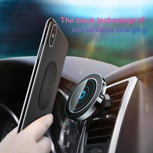 Planet Gates Baseus Qi Car Wireless Charger Magnetic Phone Holder For iPhone XS Samsung Wireless Charging Car Mount Mobile Phone Holder Stand