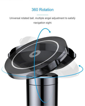 Planet Gates Baseus Qi Car Wireless Charger Magnetic Phone Holder For iPhone XS Samsung Wireless Charging Car Mount Mobile Phone Holder Stand