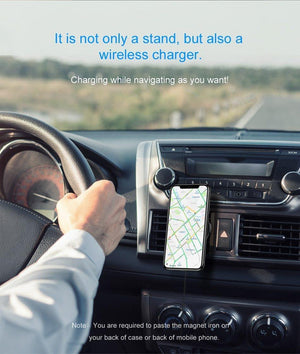 Planet Gates Baseus Qi Car Wireless Charger Magnetic Phone Holder For iPhone XS Samsung Wireless Charging Car Mount Mobile Phone Holder Stand