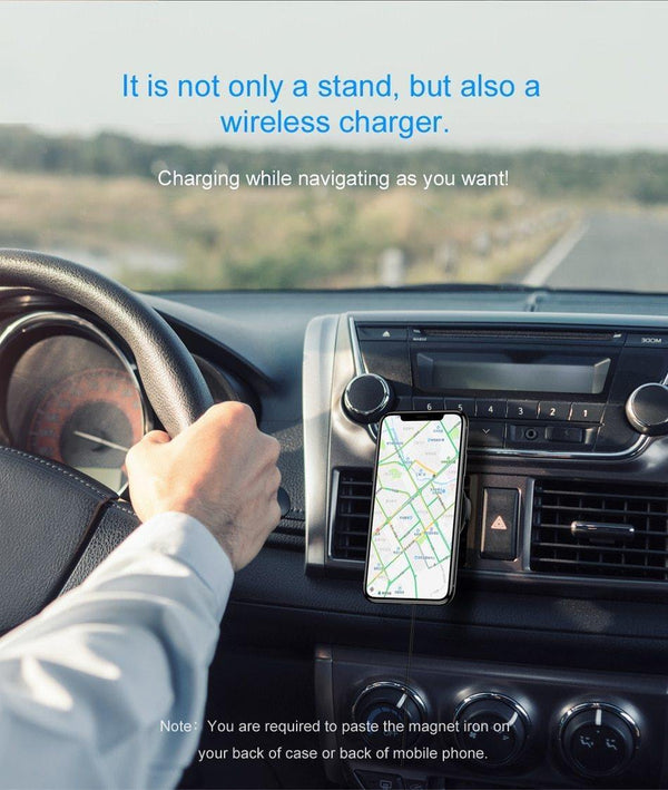 Planet Gates Baseus Qi Car Wireless Charger Magnetic Phone Holder For iPhone XS Samsung Wireless Charging Car Mount Mobile Phone Holder Stand