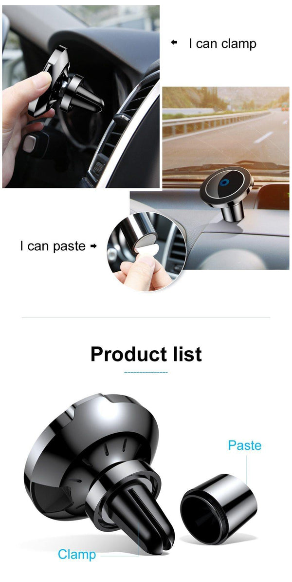 Planet Gates Baseus Qi Car Wireless Charger Magnetic Phone Holder For iPhone XS Samsung Wireless Charging Car Mount Mobile Phone Holder Stand