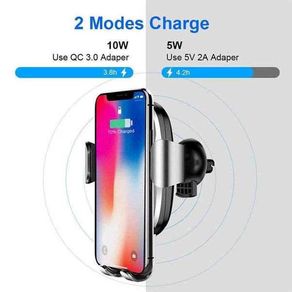 Baseus Qi Wireless Car Charger For Smart Phone Car Wireless Charger 10W Fast Charging Car Air Vent Mount Phone Holder