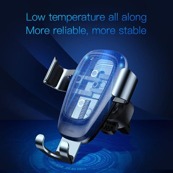 Baseus Qi Wireless Charger Car Phone Holder for iPhone 11Pro Samsung Mobile Phone Holder Stand Air Vent Mount Gravity Car Holder