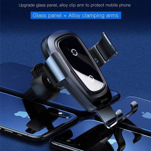 Baseus Qi Wireless Charger Car Phone Holder for iPhone 11Pro Samsung Mobile Phone Holder Stand Air Vent Mount Gravity Car Holder