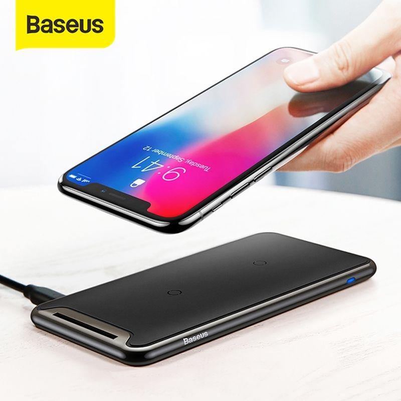 Baseus Qi Wireless Charger For iPhone Xs Max XR Samsung S9 Note 10 Xiaomi Desktop Wireless Charger Wireless Charging Pad Station