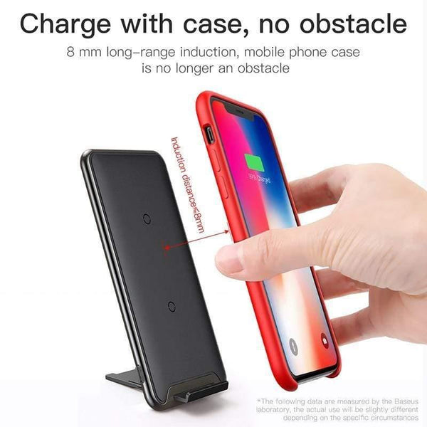 Baseus Qi Wireless Charger For iPhone Xs Max XR Samsung S9 Note 10 Xiaomi Desktop Wireless Charger Wireless Charging Pad Station
