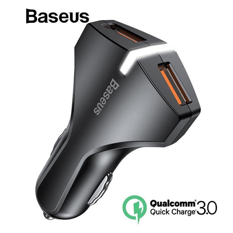 Planet Gates Baseus Quick Charge 3.0 Car Charger For Samsung Quick Charger QC 3.0 USB Mobile Phone Charger for Huawei Xiaomi Fast Charging