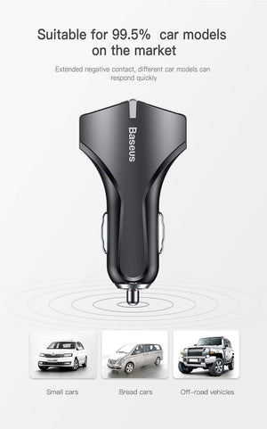 Planet Gates Baseus Quick Charge 3.0 Car Charger For Samsung Quick Charger QC 3.0 USB Mobile Phone Charger for Huawei Xiaomi Fast Charging