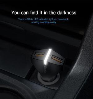 Planet Gates Baseus Quick Charge 3.0 Car Charger For Samsung Quick Charger QC 3.0 USB Mobile Phone Charger for Huawei Xiaomi Fast Charging