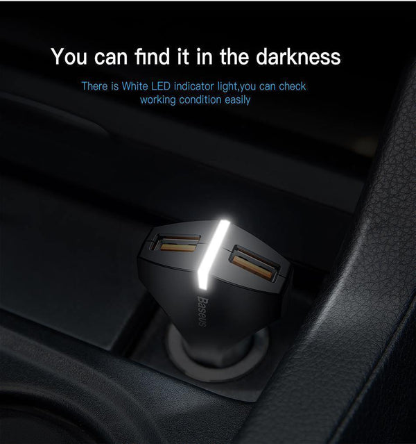 Planet Gates Baseus Quick Charge 3.0 Car Charger For Samsung Quick Charger QC 3.0 USB Mobile Phone Charger for Huawei Xiaomi Fast Charging