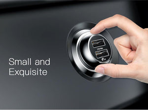 Planet Gates Baseus Quick Charge 3.0 USB Car Charger QC QC3.0 Turbo Fast Charging Dual Car USB Charger For iPhone Xs X Xiaomi Mi Mobile Phone