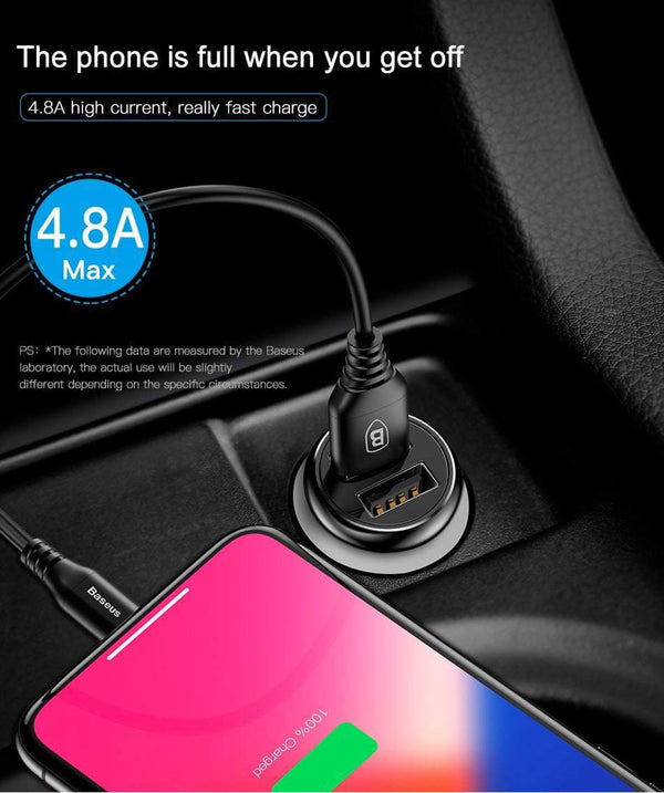 Planet Gates Baseus Quick Charge 3.0 USB Car Charger QC QC3.0 Turbo Fast Charging Dual Car USB Charger For iPhone Xs X Xiaomi Mi Mobile Phone