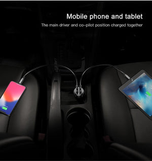 Planet Gates Baseus Quick Charge 3.0 USB Car Charger QC QC3.0 Turbo Fast Charging Dual Car USB Charger For iPhone Xs X Xiaomi Mi Mobile Phone