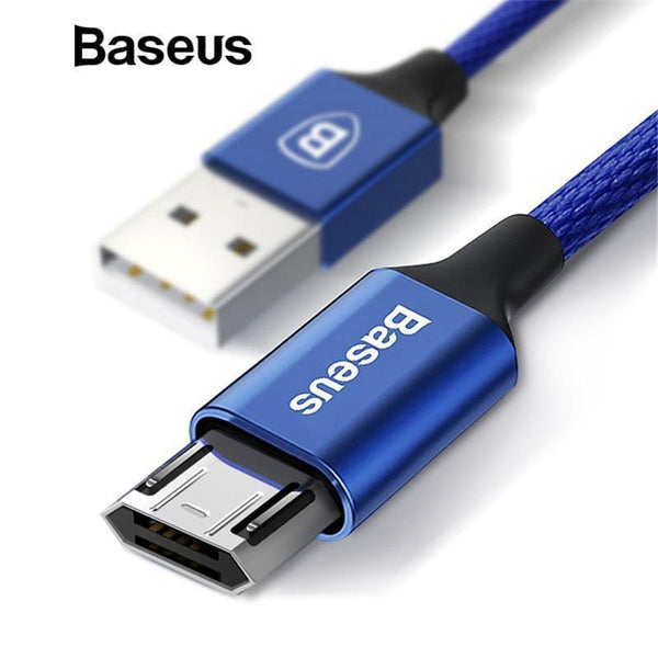 Planet Gates Baseus Reversible Micro USB Cable For Samsung Xiaomi Redmi Note 4X Mobile Phone Data Sync Cable Double-Sided USB Charger Cable
