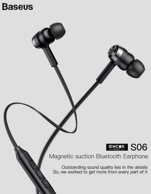 Planet Gates Baseus S06 Neckband Bluetooth Earphone Wireless headphone For Xiaomi iPhone earbuds stereo auriculares fone de ouvido with MIC