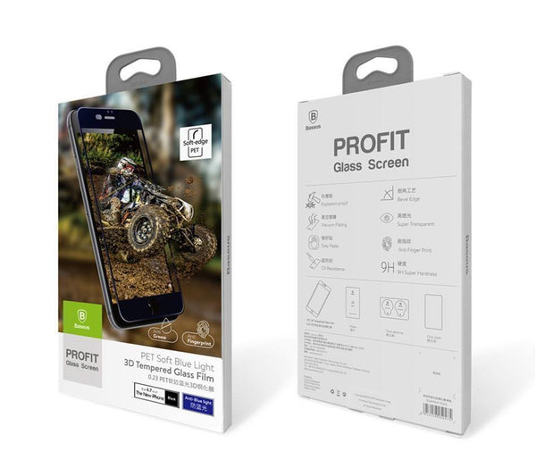 Planet Gates Baseus Screen Protector For iPhone X 8 7 6 S 6S Plus Tempered Glass 0.23mm Soft PET 3D Curved Protective Glass Front Film