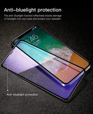 Planet Gates Baseus Screen Protector For iPhone X Tempered Glass Ultra Thin Anti Blue Light Full Screen Front Cover For iPhone X Glass Film