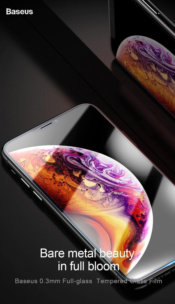 Planet Gates Baseus Screen Protector For iPhone Xs Max Xs XR Glass 0.3mm Thin 9H Tempered Glass For iPhone Xs Max X Protective Glass 2018