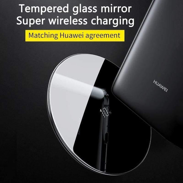 Baseus Special Design 10W Qi Wireless Charger For P30 P30 Pro Fast Wireless Charging Pad For Mate 20 Pro Samsung S10 S9 S8 (black)