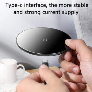 Baseus Special Design 10W Qi Wireless Charger For P30 P30 Pro Fast Wireless Charging Pad For Mate 20 Pro Samsung S10 S9 S8 (black)