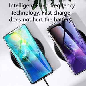 Baseus Special Design 10W Qi Wireless Charger For P30 P30 Pro Fast Wireless Charging Pad For Mate 20 Pro Samsung S10 S9 S8 (black)