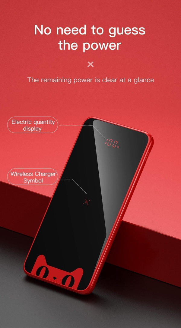 Planet Gates Baseus Tmall Cat Logo 10000mah Qi Wireless Charger Power Bank For iPhone Xiaomi mi Poverbank External Battery Wireless Powerbank
