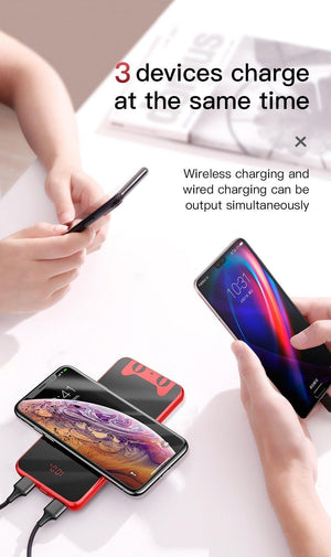 Planet Gates Baseus Tmall Cat Logo 10000mah Qi Wireless Charger Power Bank For iPhone Xiaomi mi Poverbank External Battery Wireless Powerbank