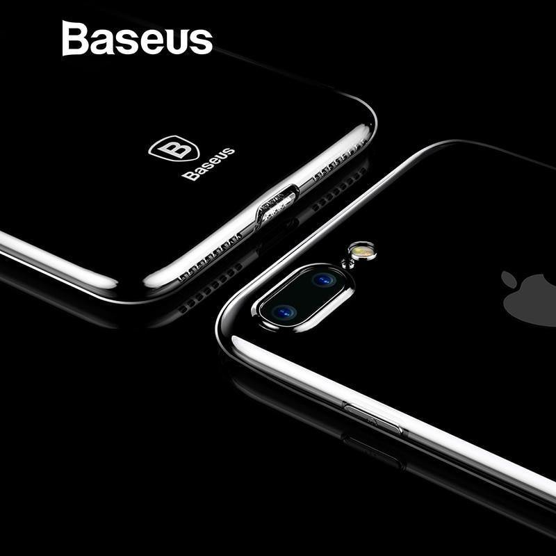 Planet Gates Black / For iPhone 7 8 Baseus Ultra Thin Case For iPhone 7 Fashion Soft Silicone Case For iPhone 7 7 Plus Cover Protective Shell Clear Back Phone Cases