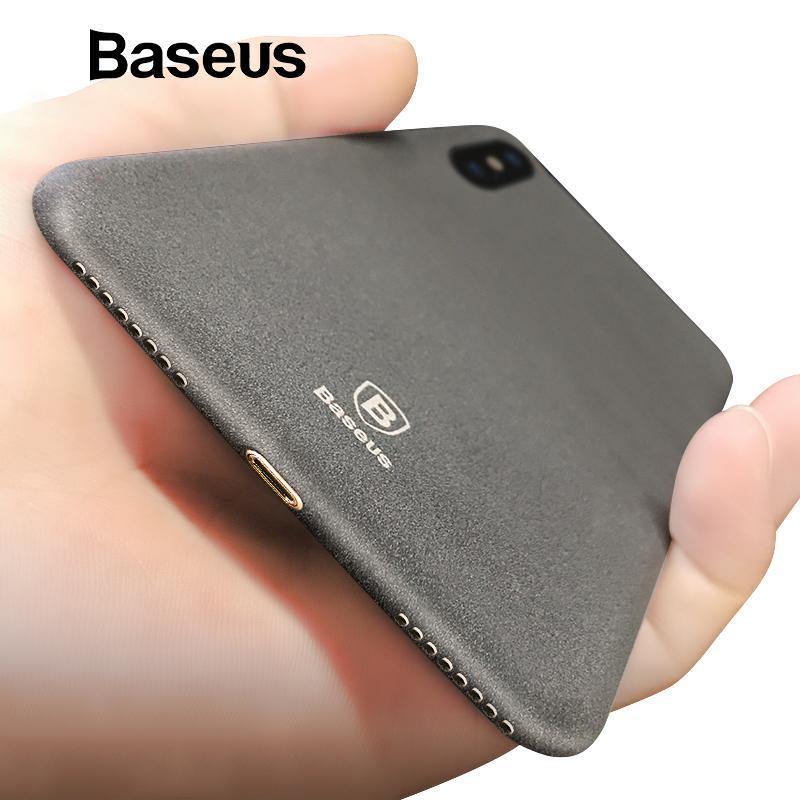 Planet Gates Baseus Ultra Thin Hard Plastic Case For iPhone X Luxury Retro Rocky Pattern Case for iPhone X Coque Funda