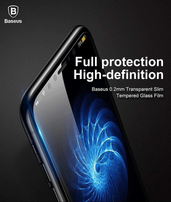 Planet Gates Baseus Ultra Thin Screen Protector For iPhone X 10 Glass Tempered Transparent Scratch Proof Protective Glass For iPhone X